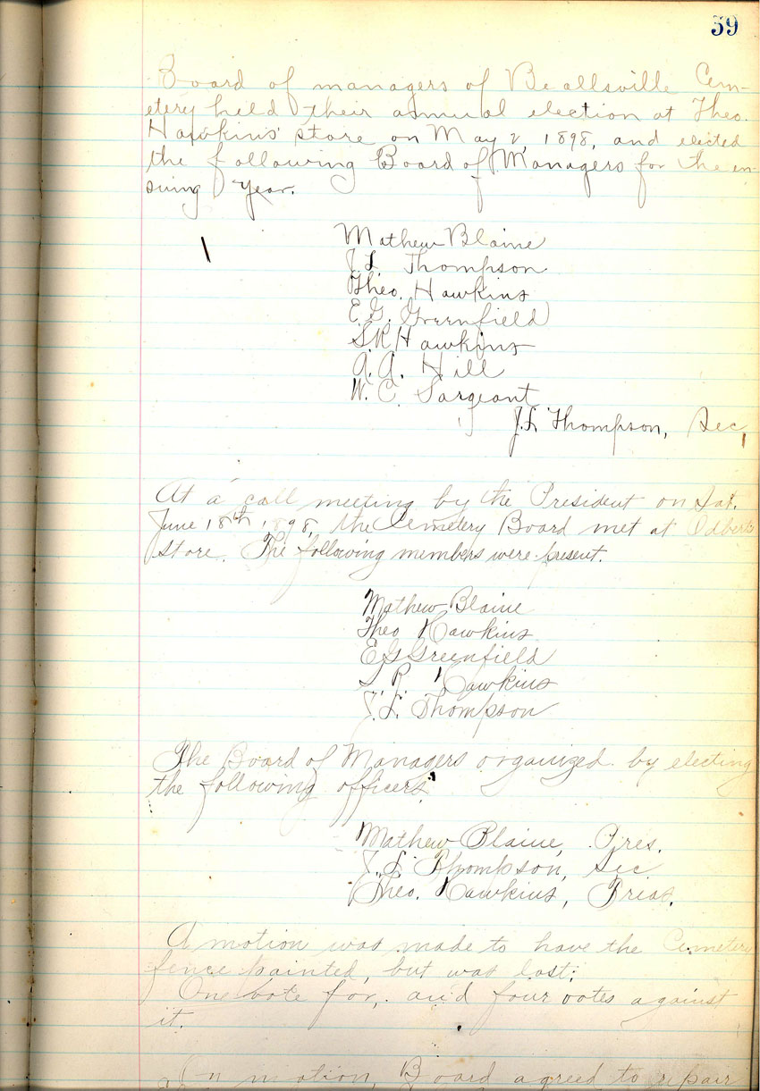 minute book